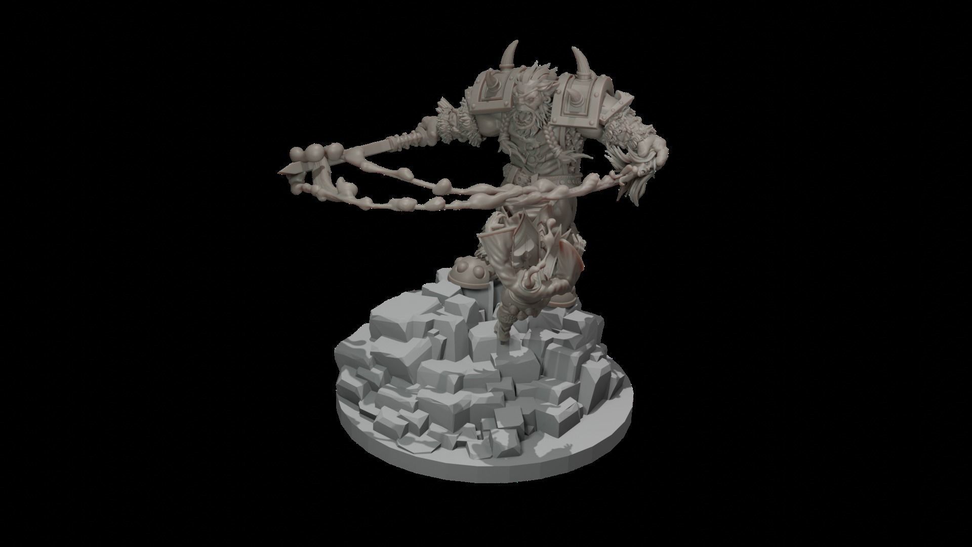 Orc Warlord Orcish Horde 3D print model_5