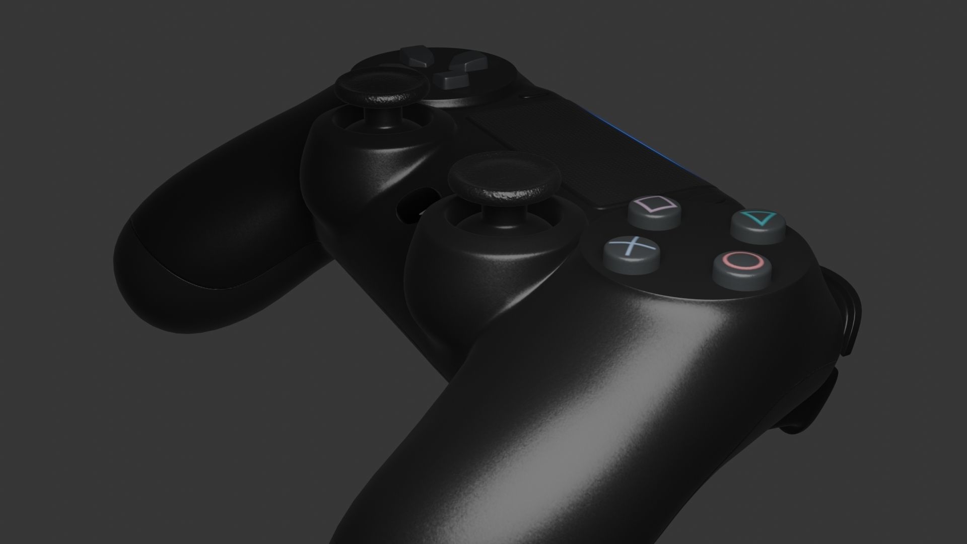 PS4 REMOTE Low-poly 3D model_24