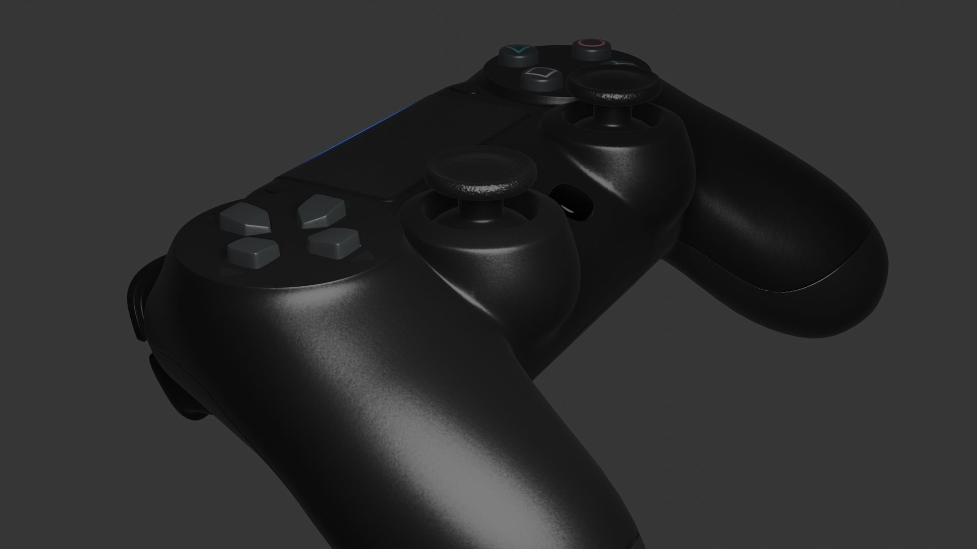 PS4 REMOTE Low-poly 3D model_36