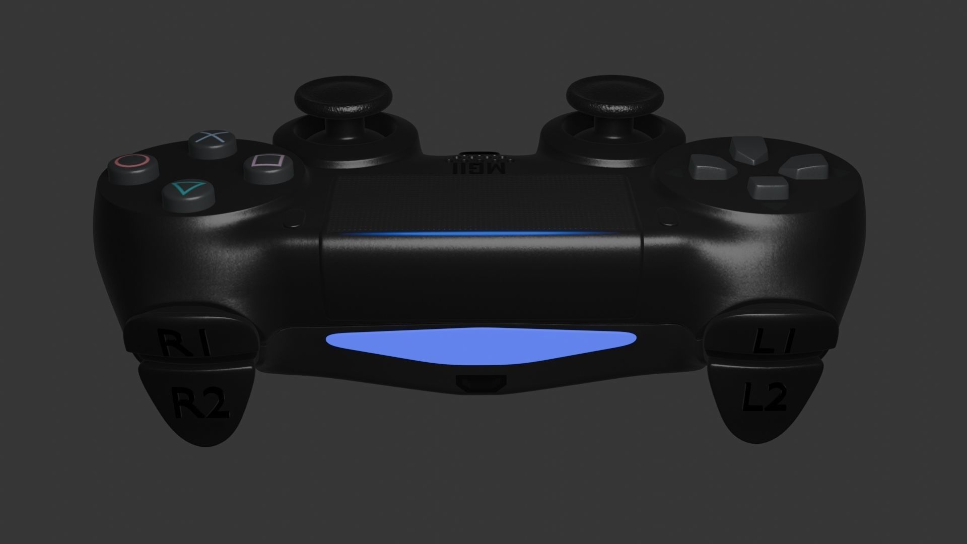 PS4 REMOTE Low-poly 3D model_12