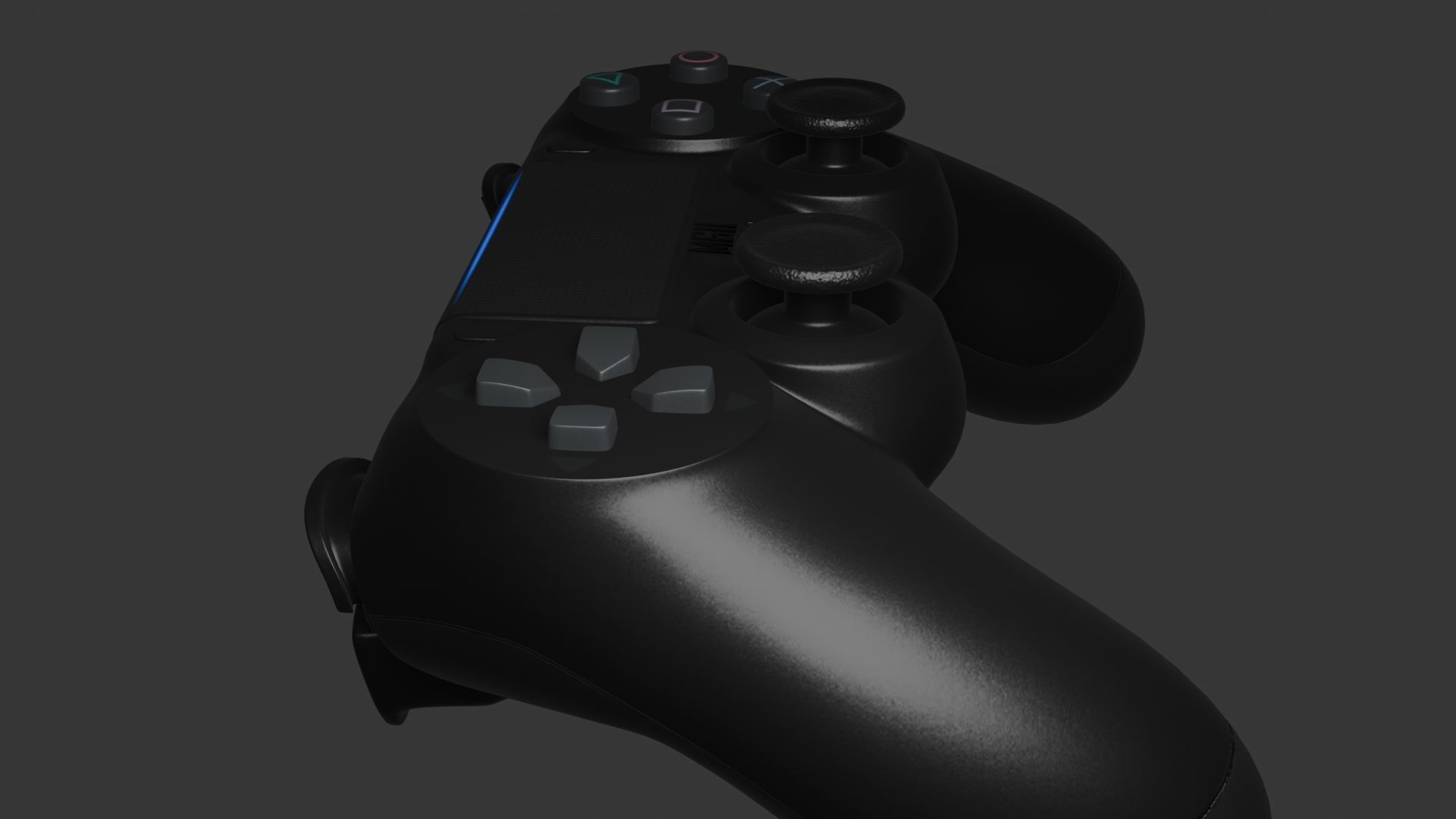 PS4 REMOTE Low-poly 3D model_39