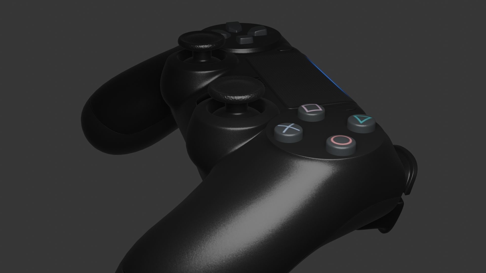 PS4 REMOTE Low-poly 3D model_23