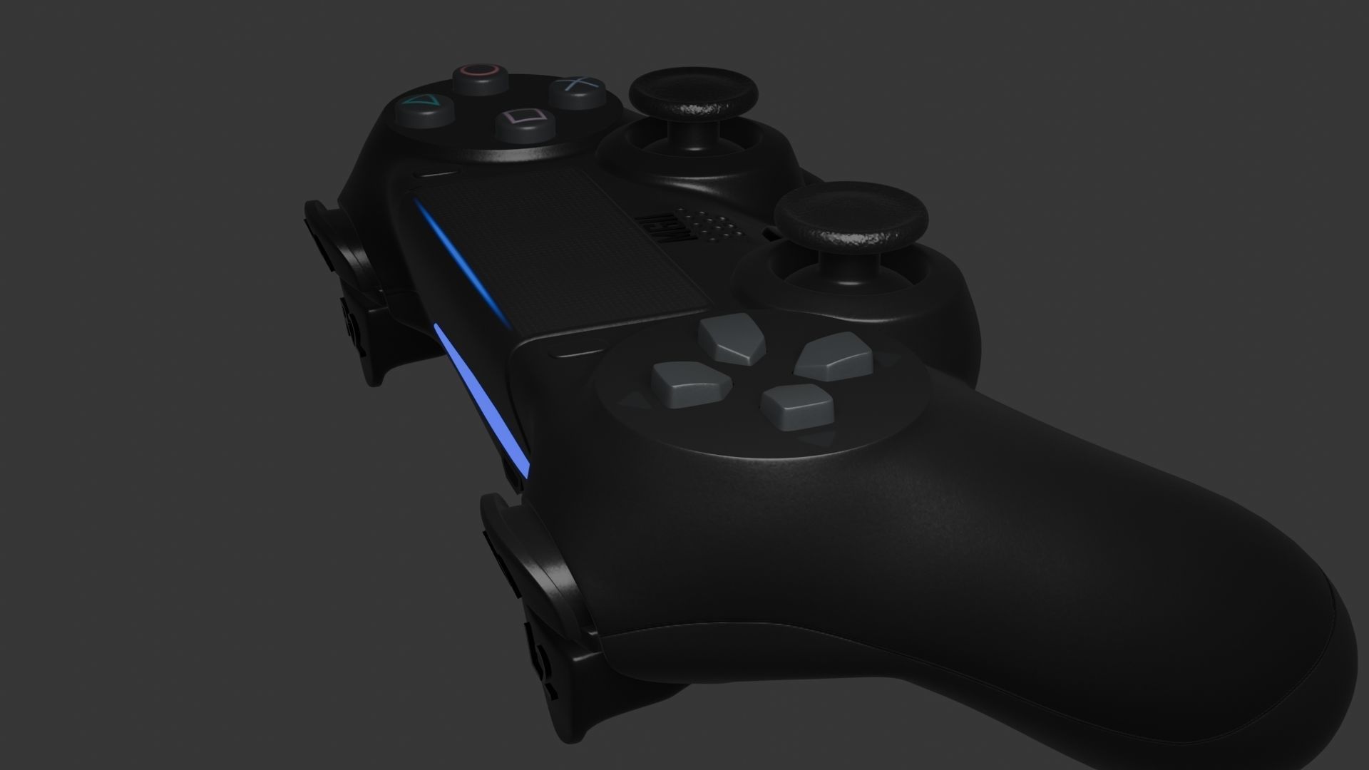 PS4 REMOTE Low-poly 3D model_43