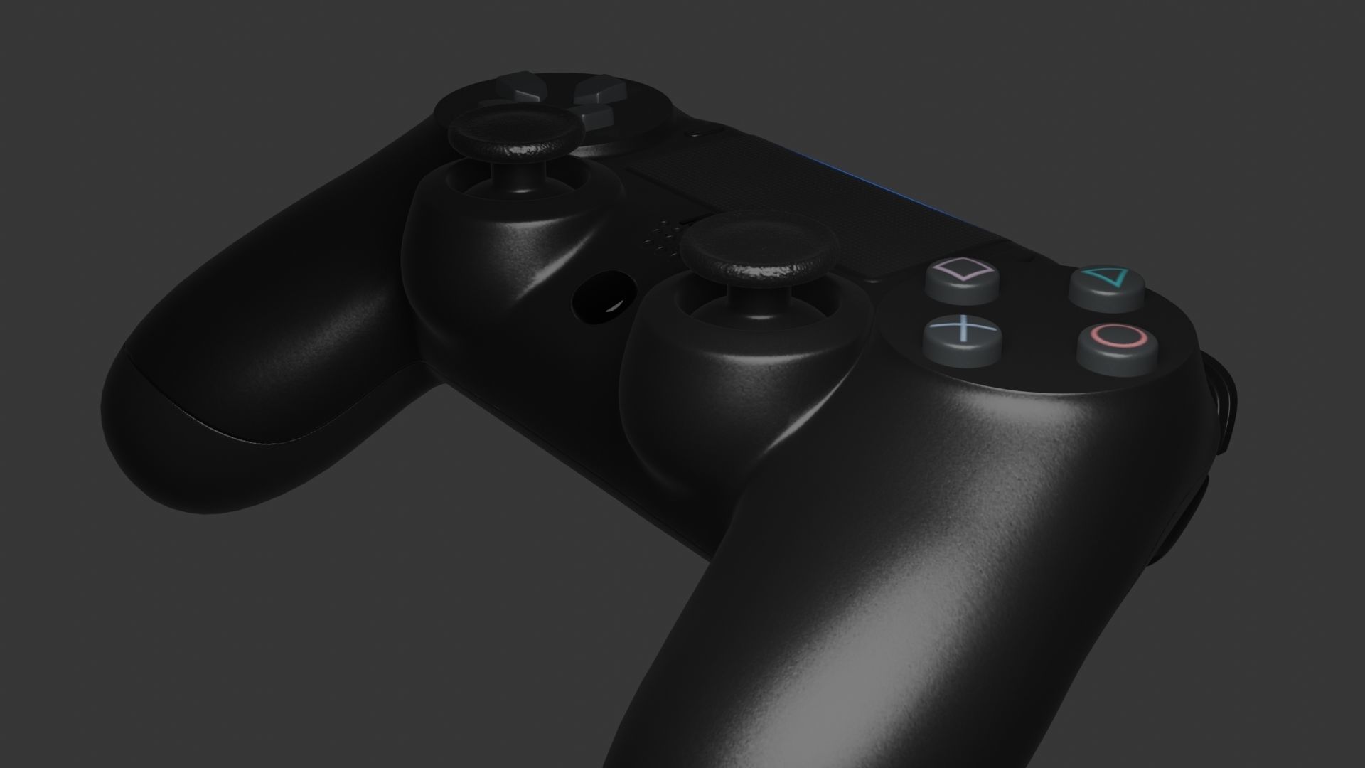 PS4 REMOTE Low-poly 3D model_25