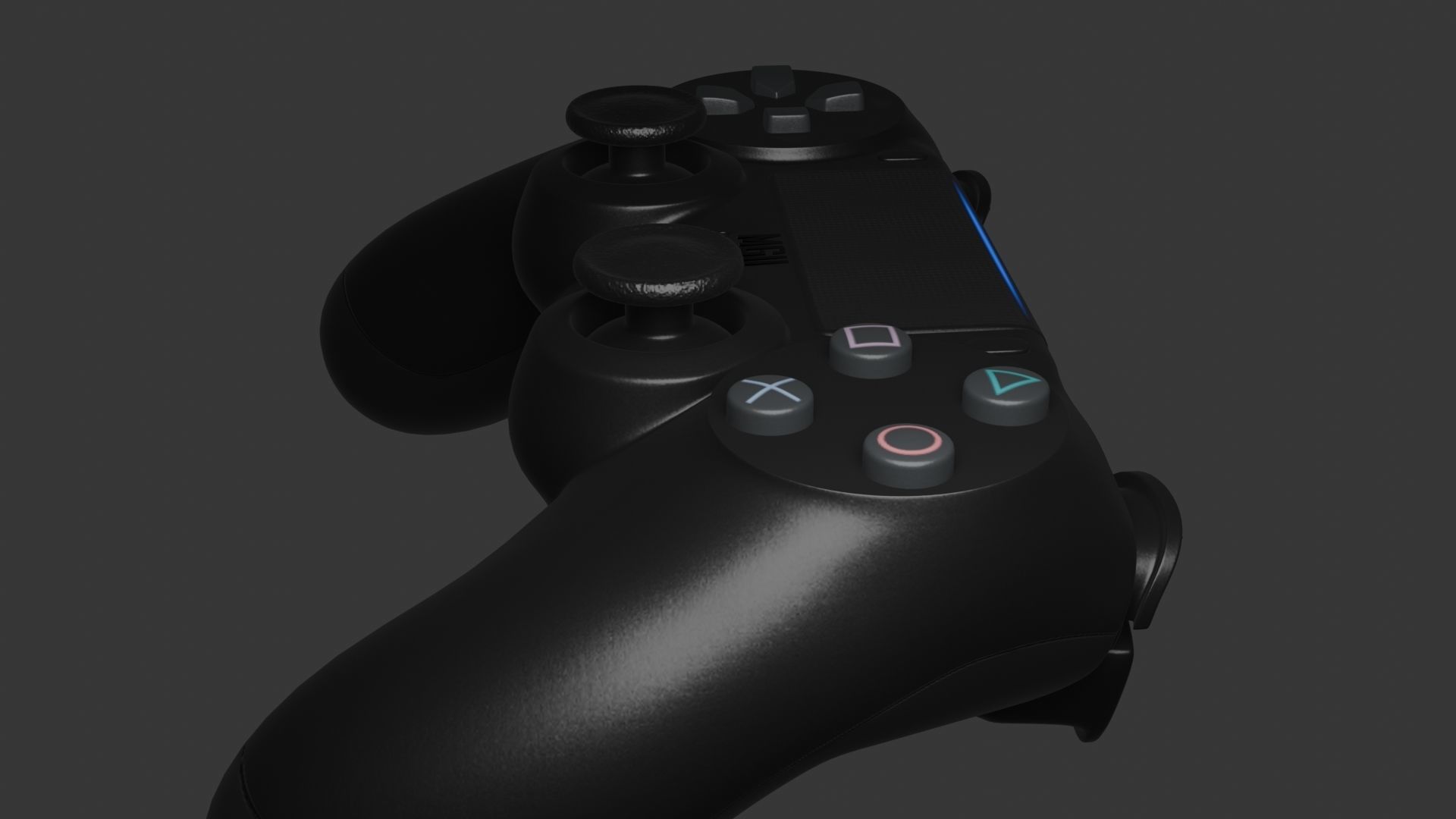 PS4 REMOTE Low-poly 3D model_22