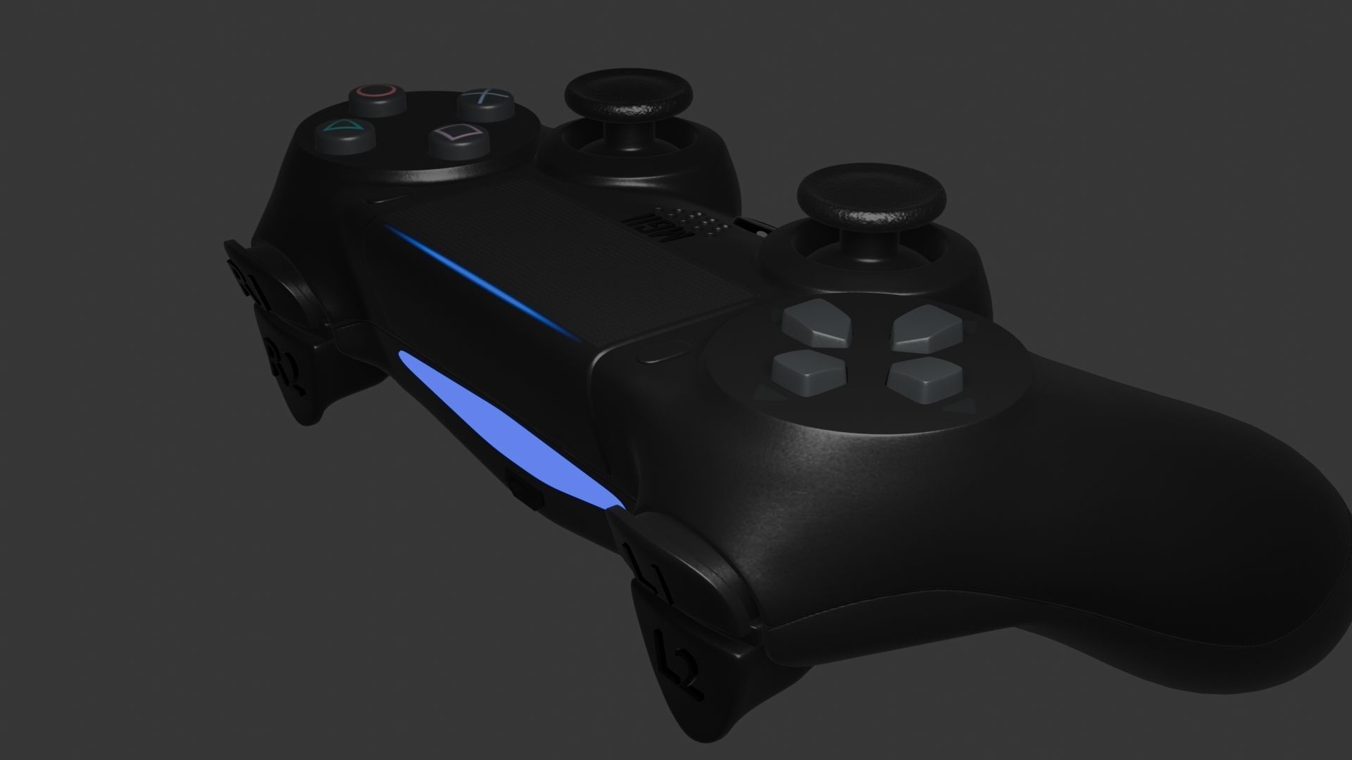 PS4 REMOTE Low-poly 3D model_47