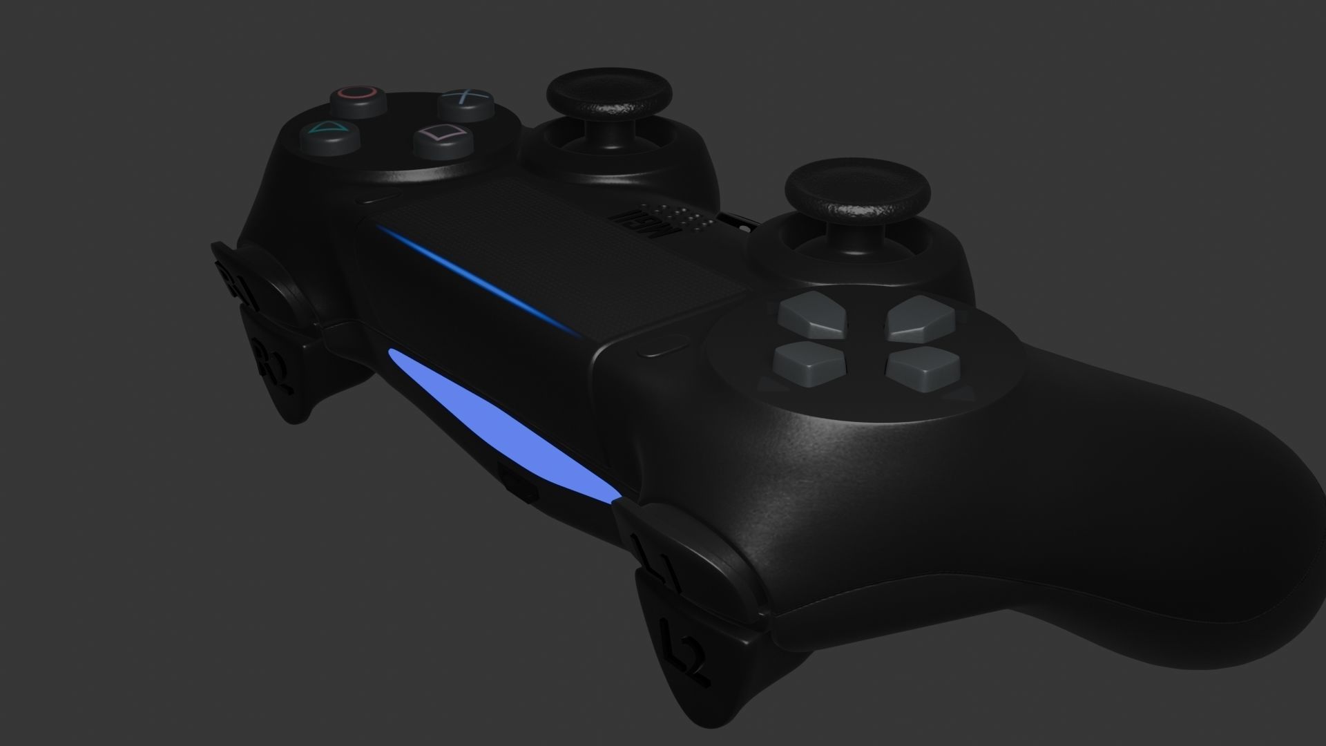 PS4 REMOTE Low-poly 3D model_48