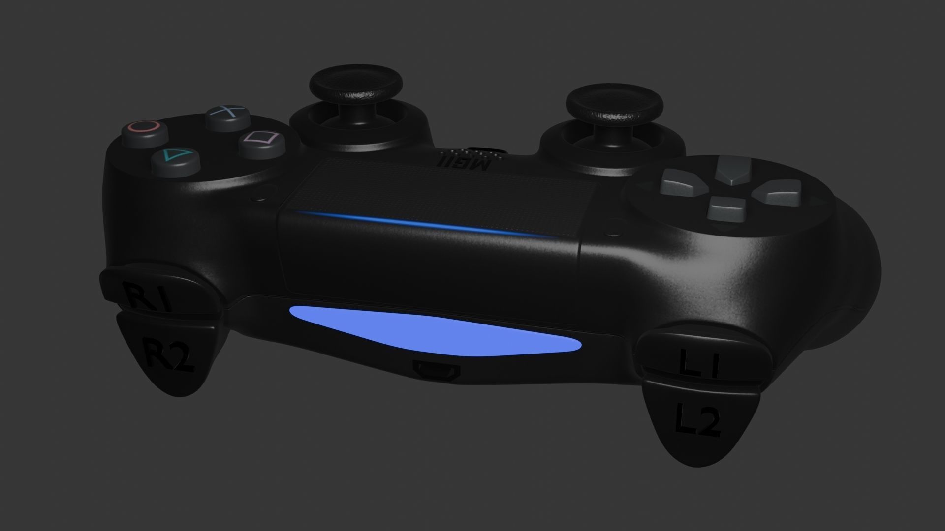 PS4 REMOTE Low-poly 3D model_10