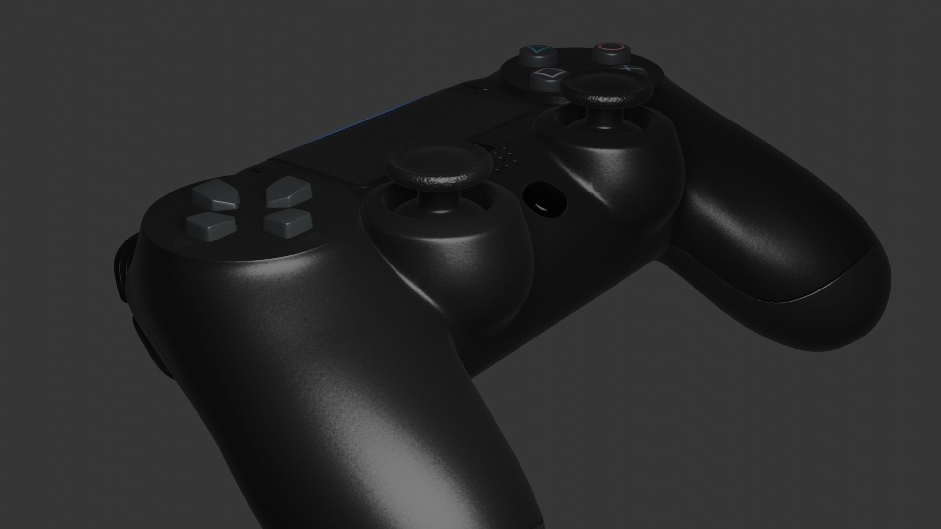 PS4 REMOTE Low-poly 3D model_35