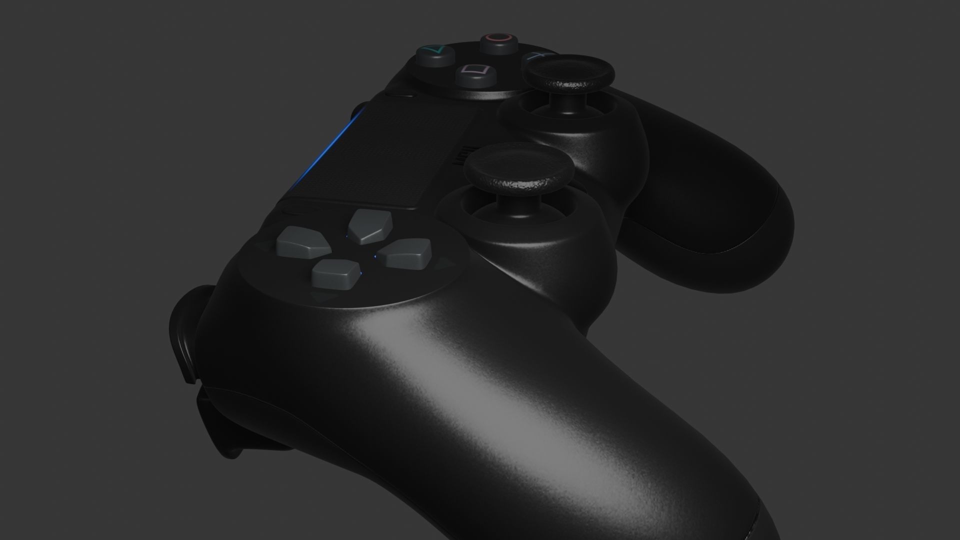 PS4 REMOTE Low-poly 3D model_38