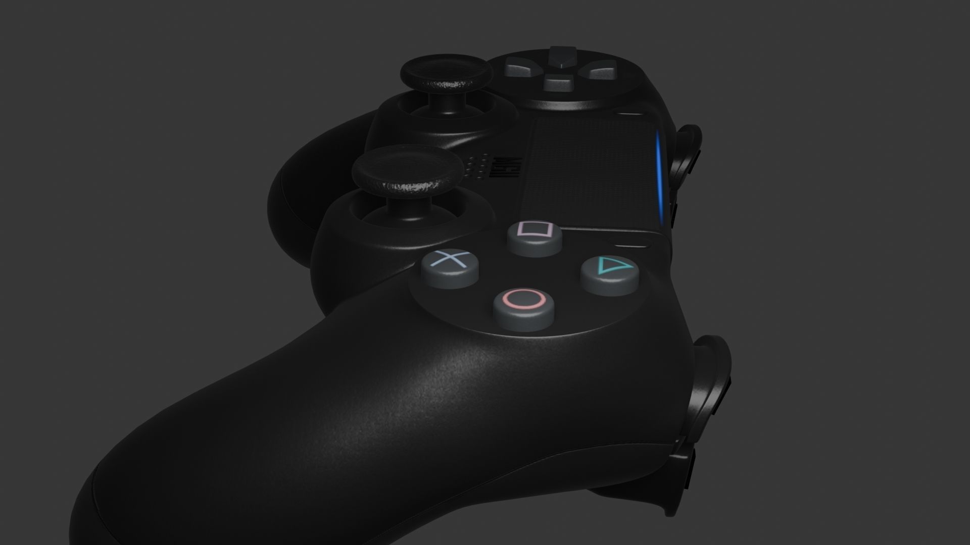 PS4 REMOTE Low-poly 3D model_21