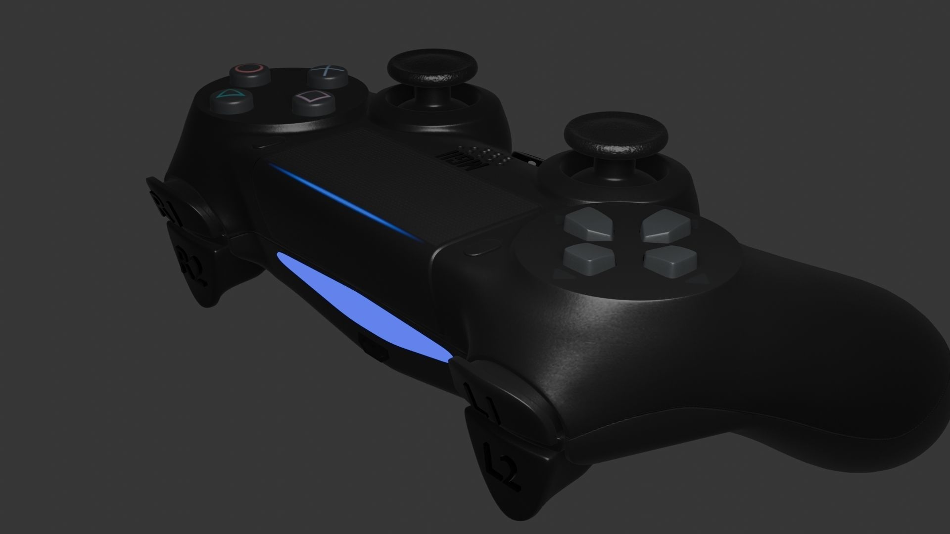 PS4 REMOTE Low-poly 3D model_50