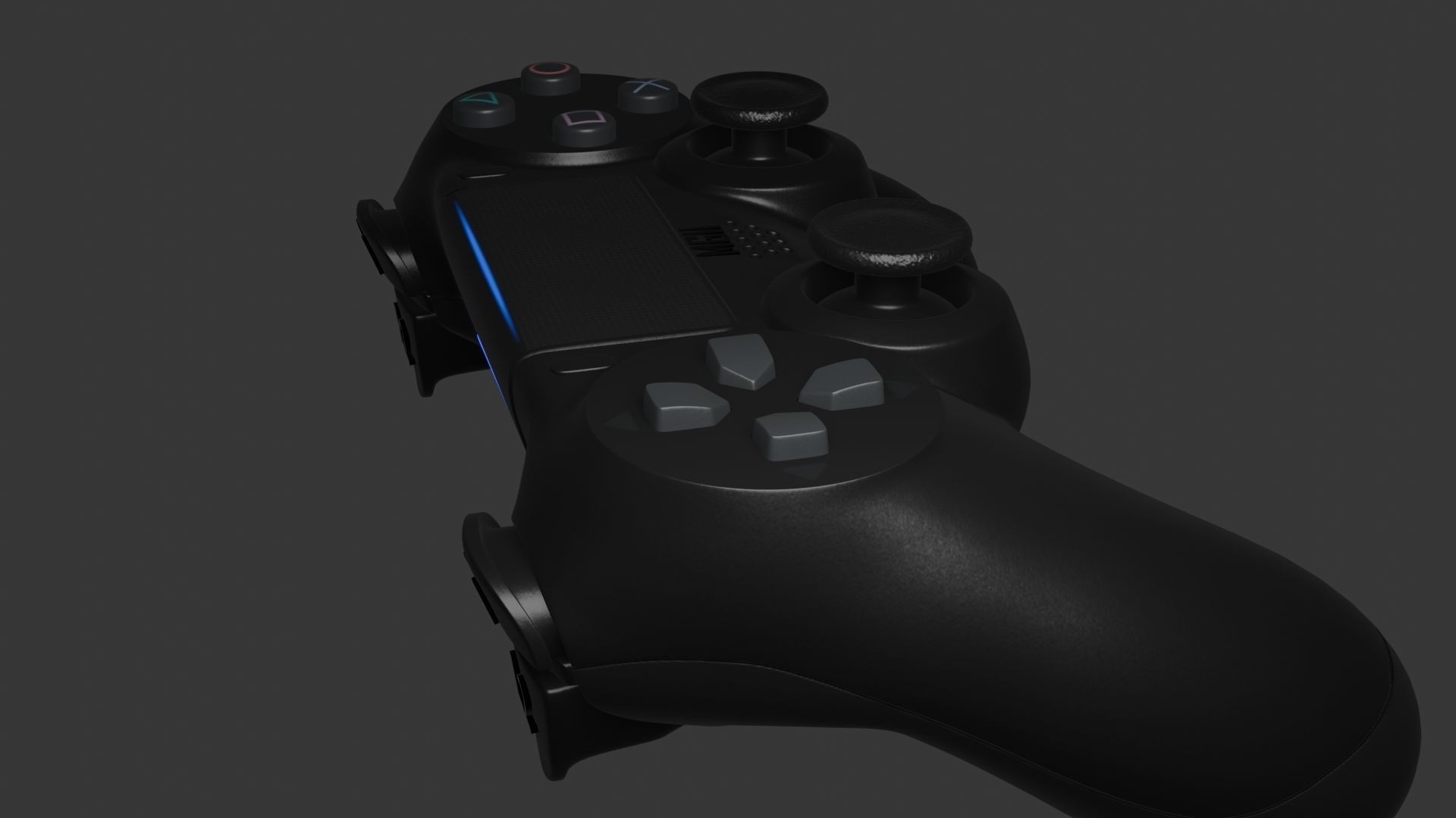 PS4 REMOTE Low-poly 3D model_42