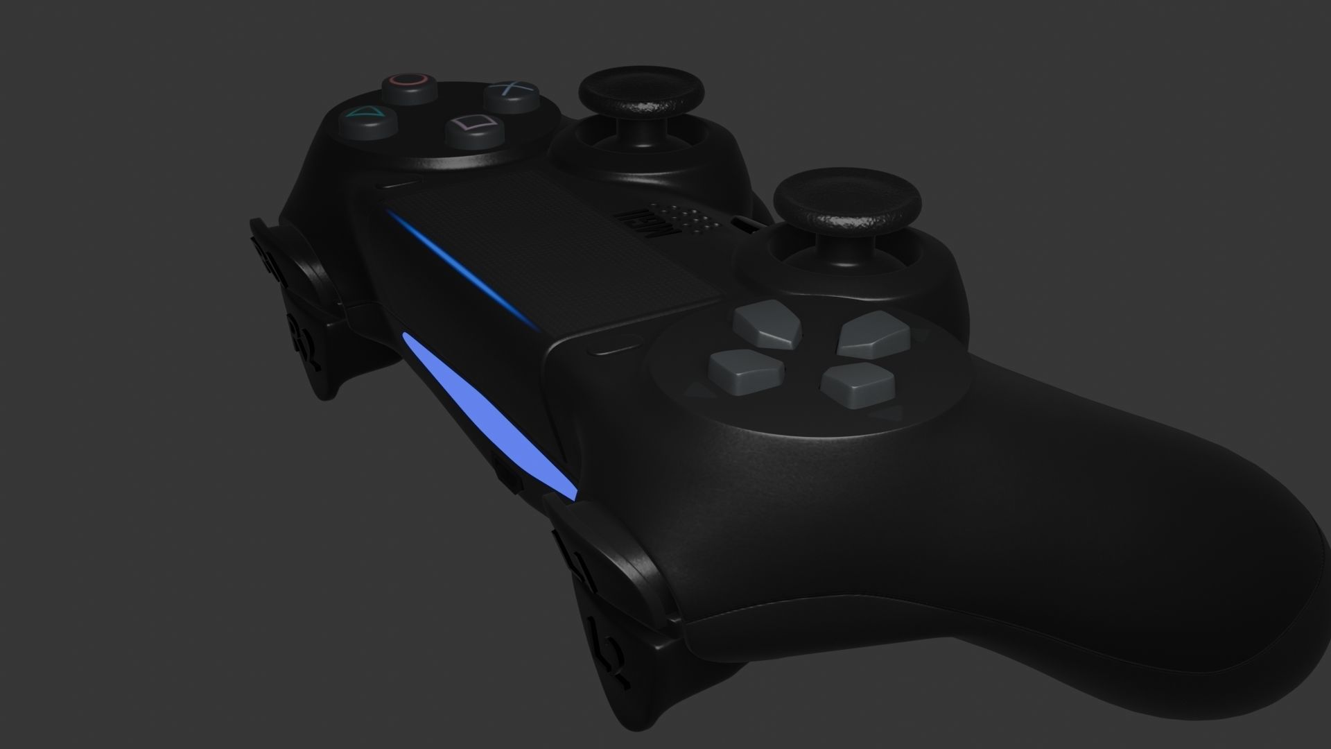 PS4 REMOTE Low-poly 3D model_45