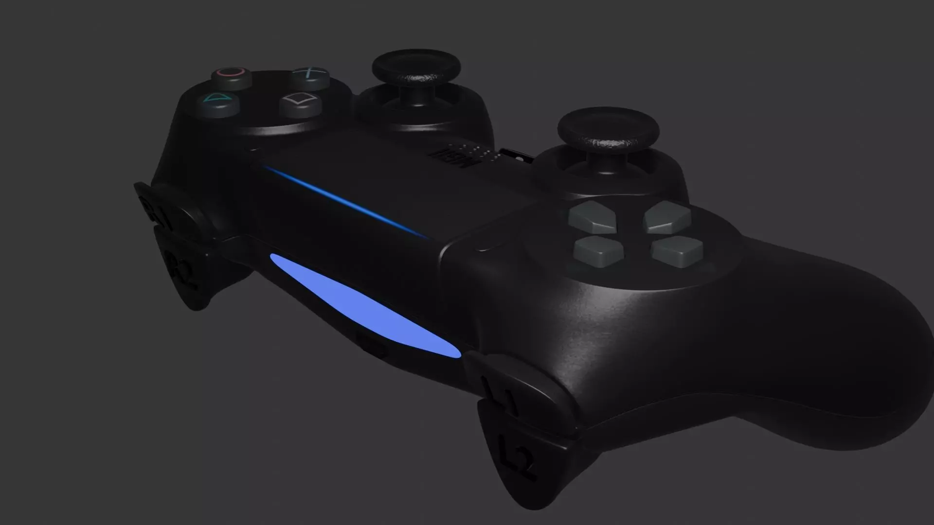 PS4 REMOTE Low-poly 3D model_0
