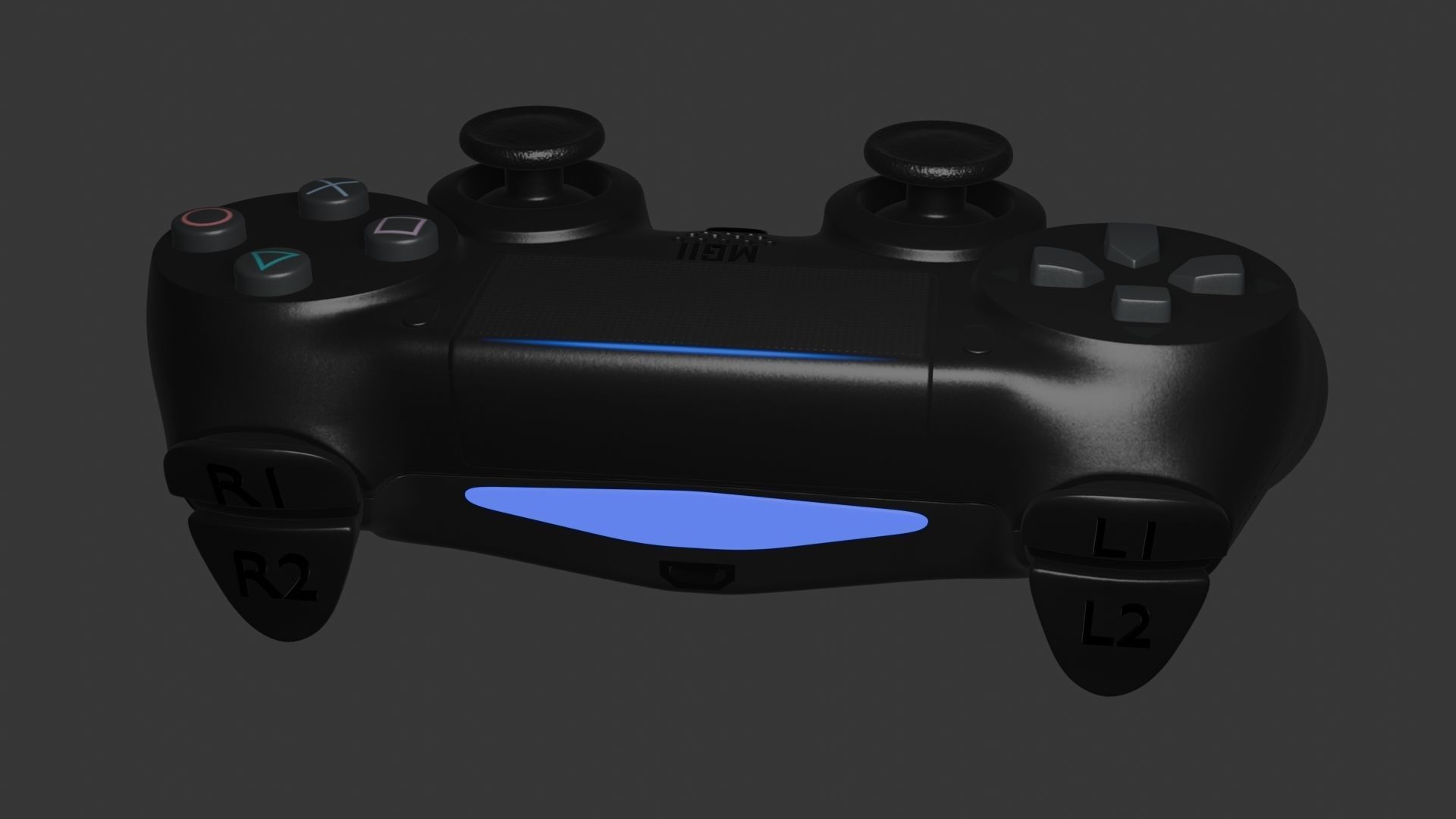 PS4 REMOTE Low-poly 3D model_11