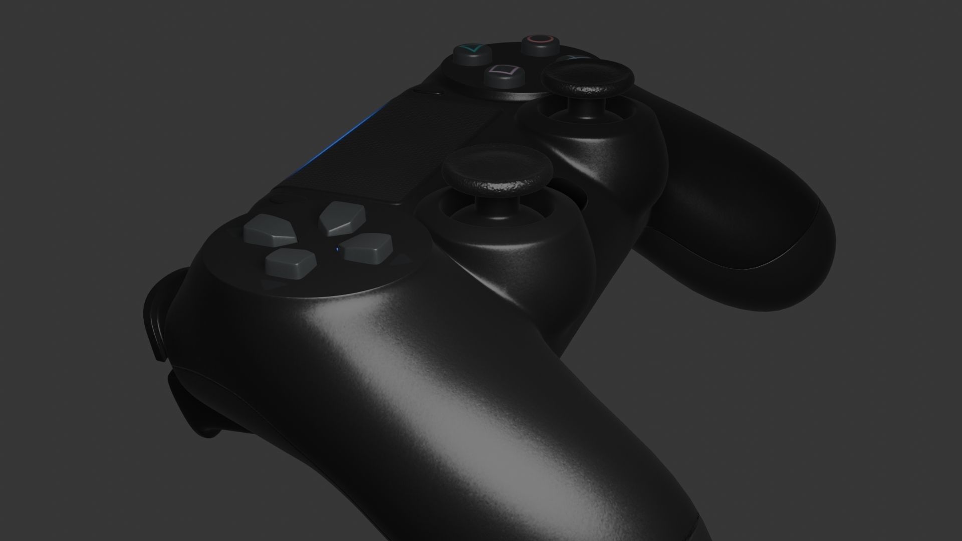 PS4 REMOTE Low-poly 3D model_37