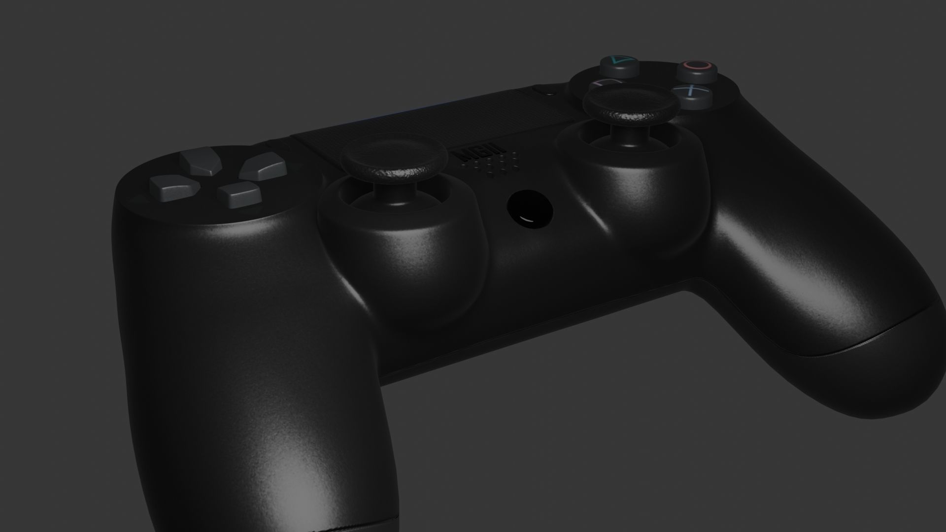 PS4 REMOTE Low-poly 3D model_33