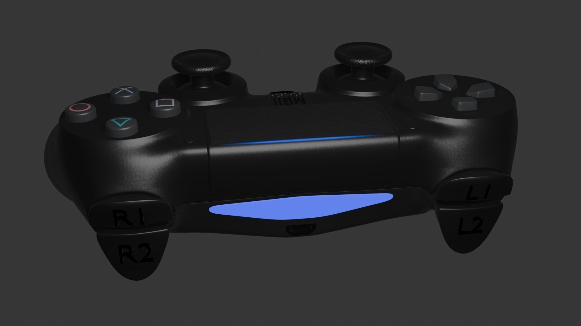 PS4 REMOTE Low-poly 3D model_13