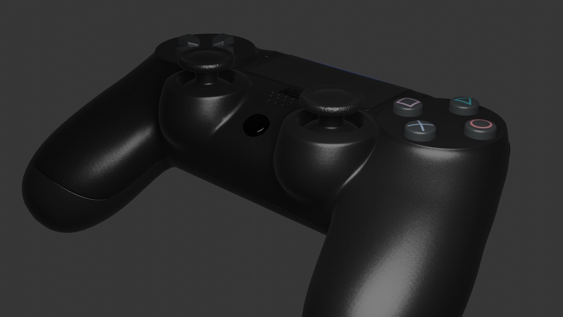 PS4 REMOTE Low-poly 3D model_26