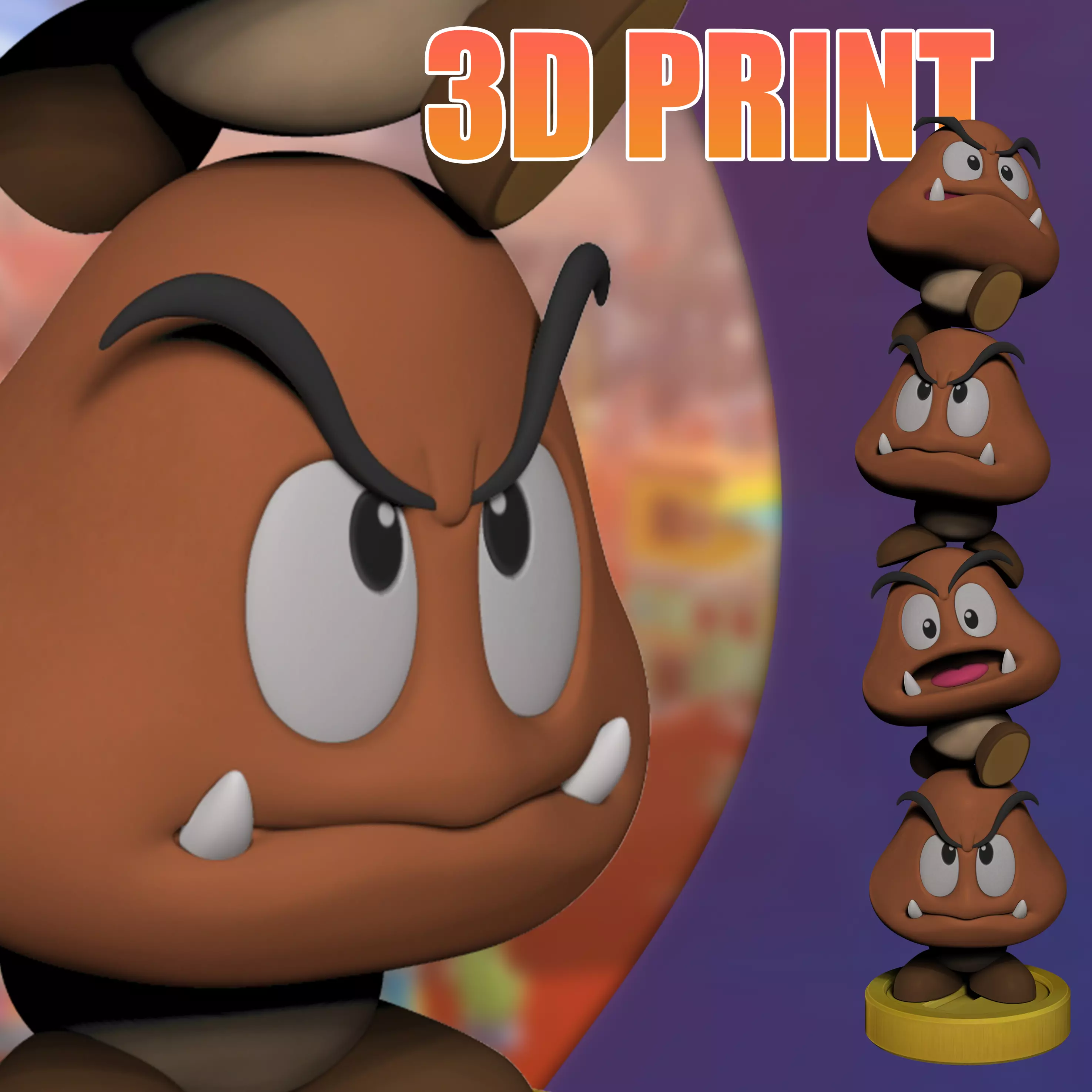 Goomba Tower 3D print model_0