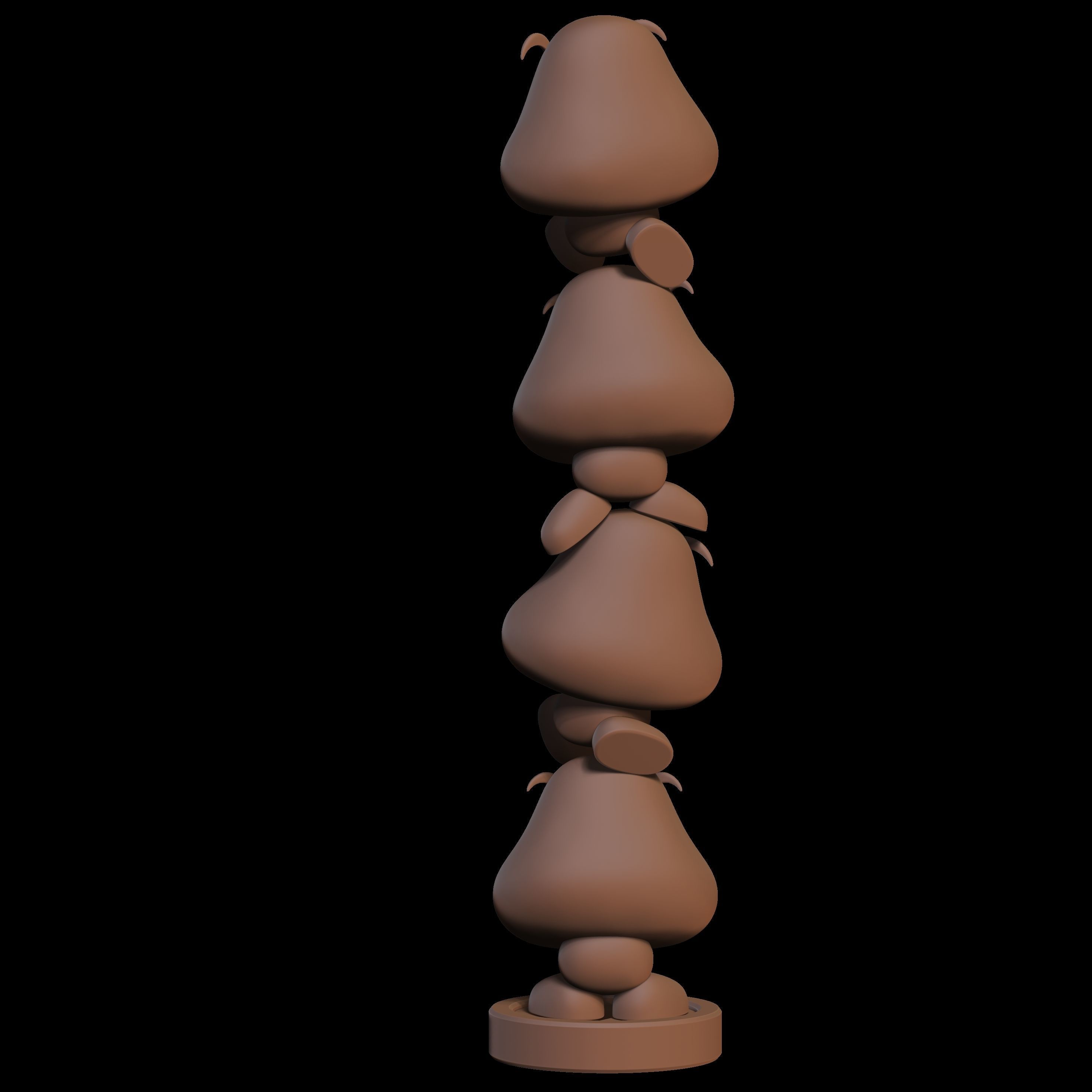Goomba Tower 3D print model_6