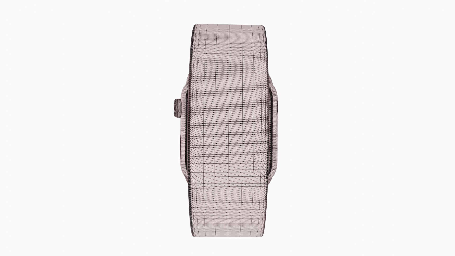 Apple Watc 3 - Silver Aluminium Case with Abyss blue Solo Loop Low-poly 3D model_7