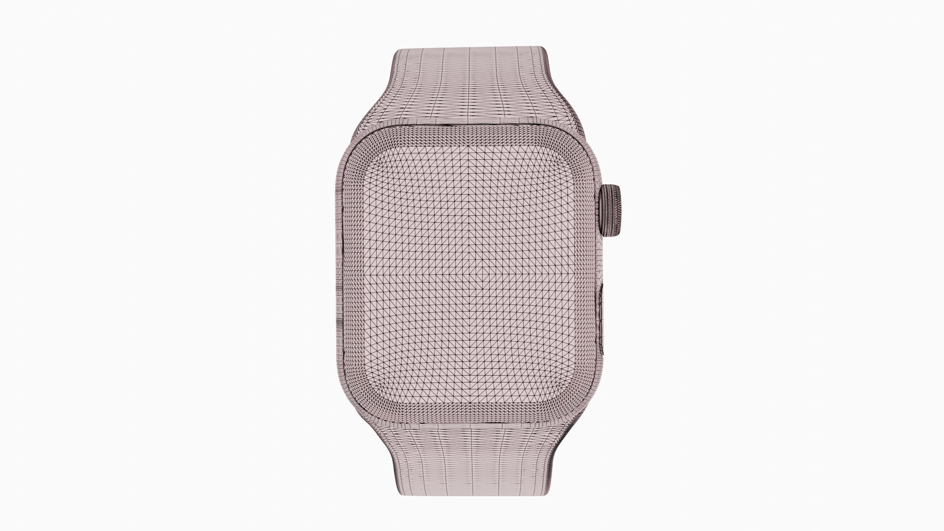 Apple Watc 3 - Silver Aluminium Case with Abyss blue Solo Loop Low-poly 3D model_6