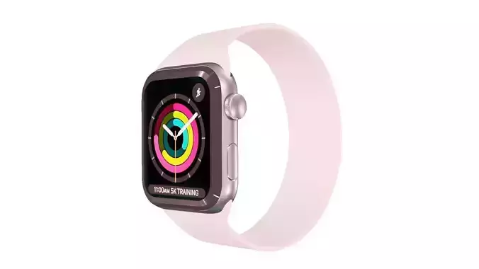 Apple Watc 3 - Silver Aluminium Case with Chalk pink Solo Loop