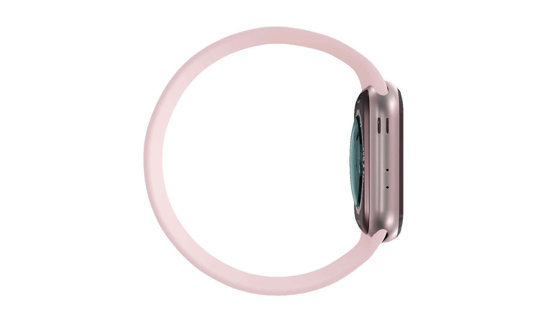 Apple Watc 3 - Silver Aluminium Case with Chalk pink Solo Loop Low-poly 3D model_4