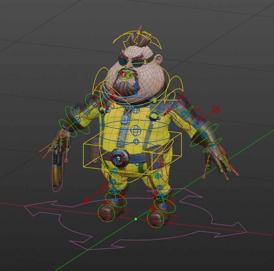 Game Character Evil Crazy Doc Low-poly 3D model_3