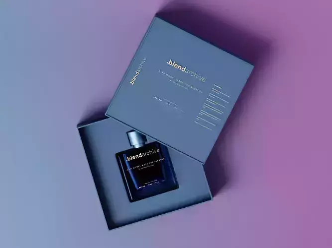 Luxury Perfume with Box 3D Model