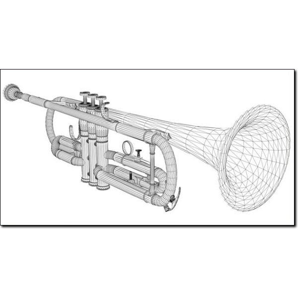 Trumpet Studio Max 3D model_2