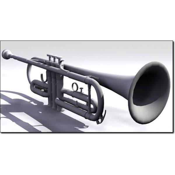 Trumpet Studio Max 3D model_1