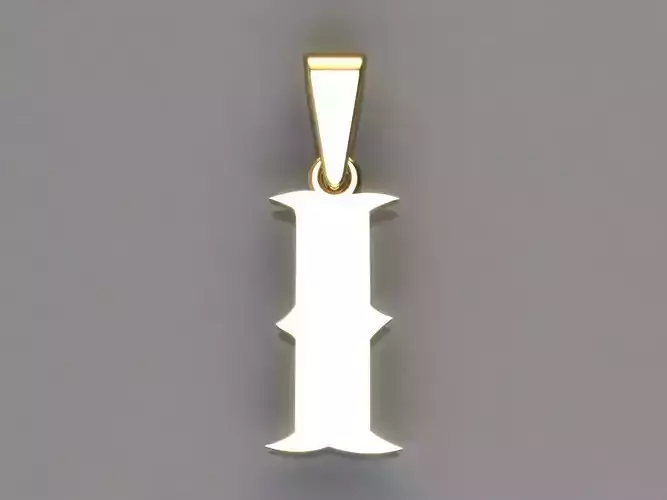 I alphabate  pendant 