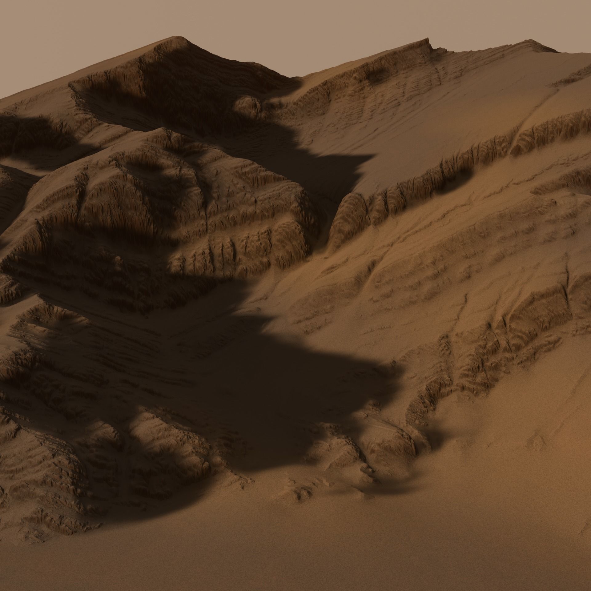 Sand Rock inspired Mars 3D model_1
