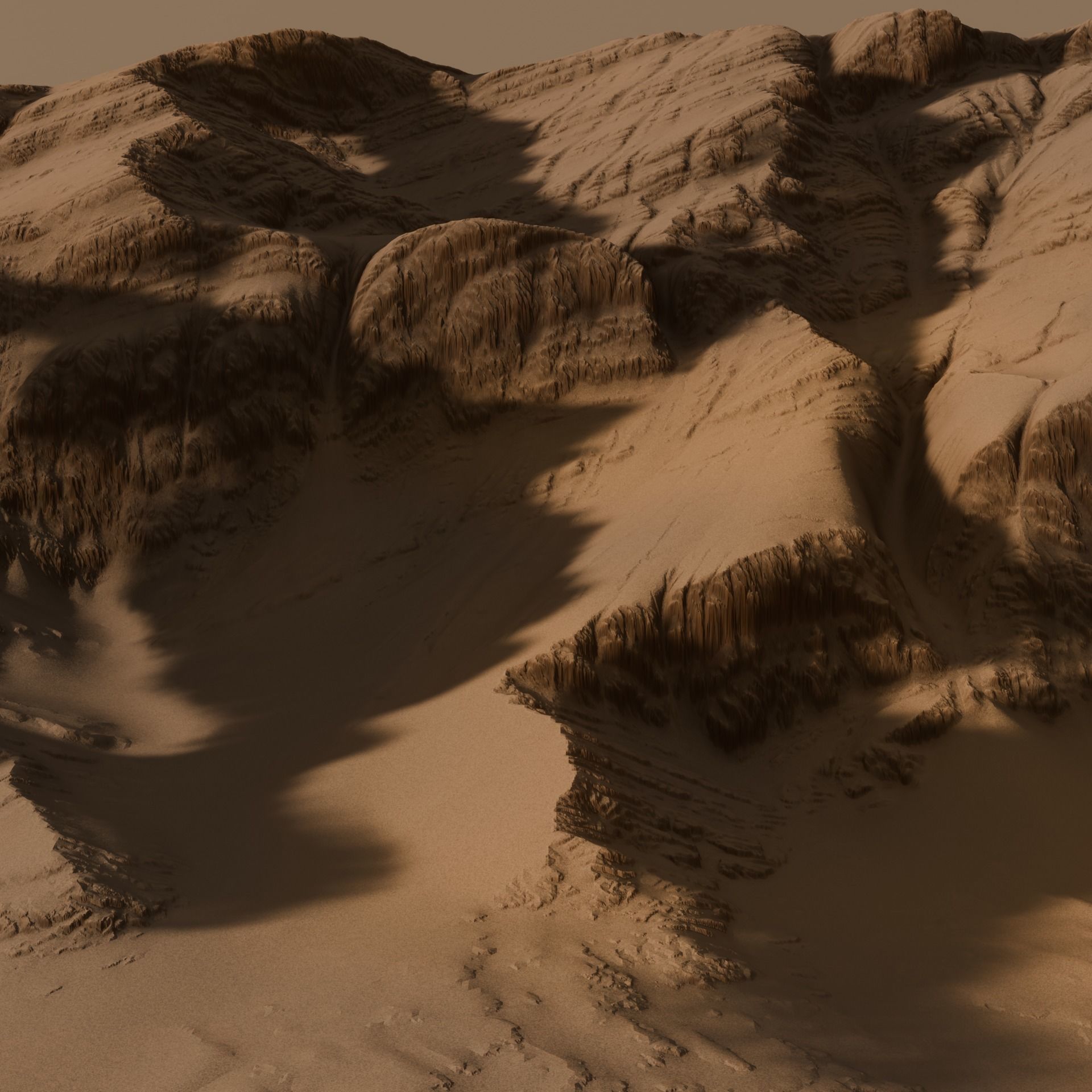 Sand Rock inspired Mars 3D model_2