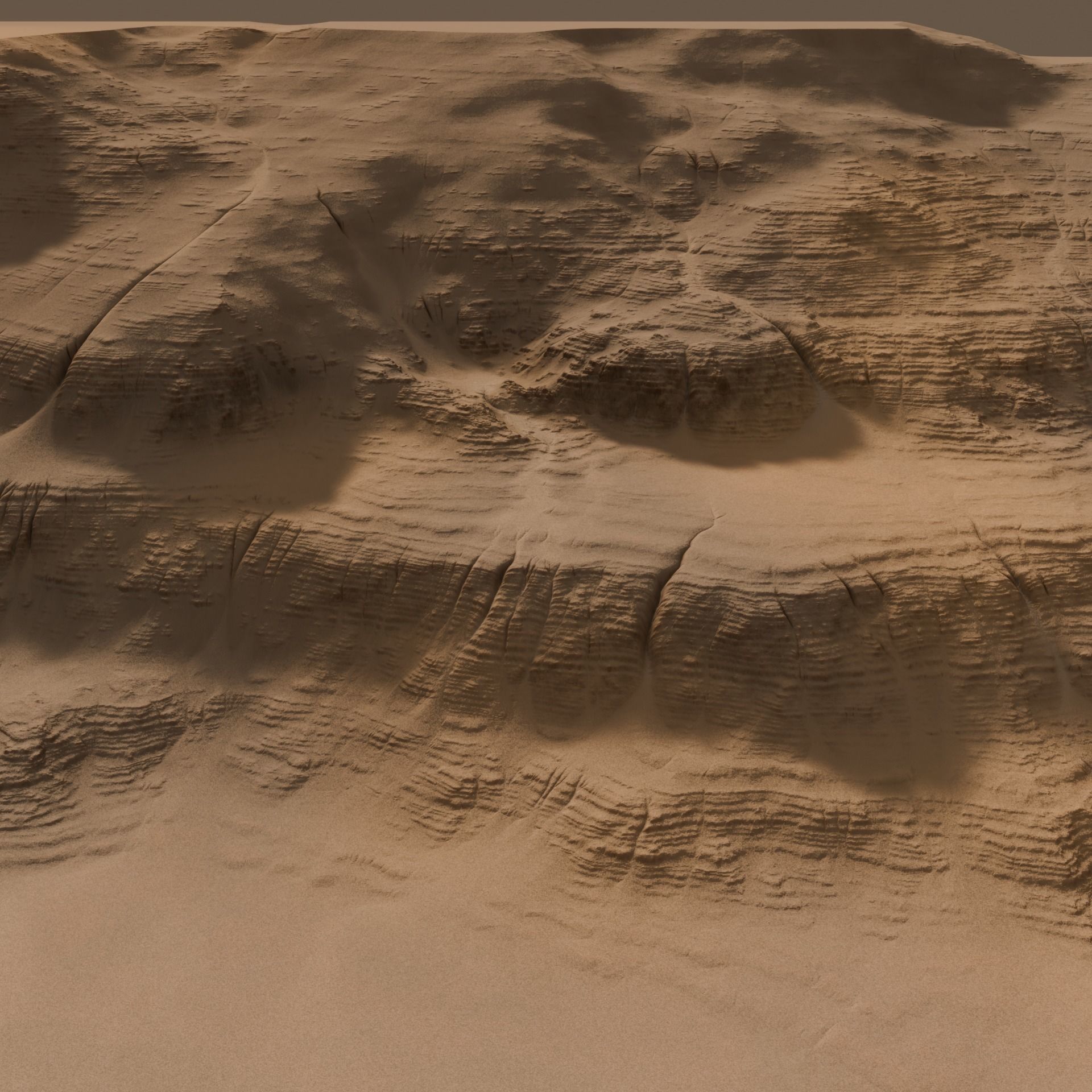 Sand Rock inspired Mars 3D model_4