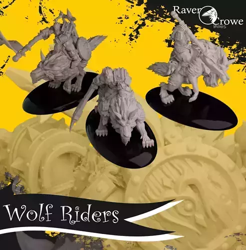 Orc Wolf Riders Orcish Horde 3D print model