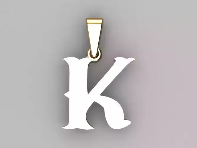 K alphabate pendant 