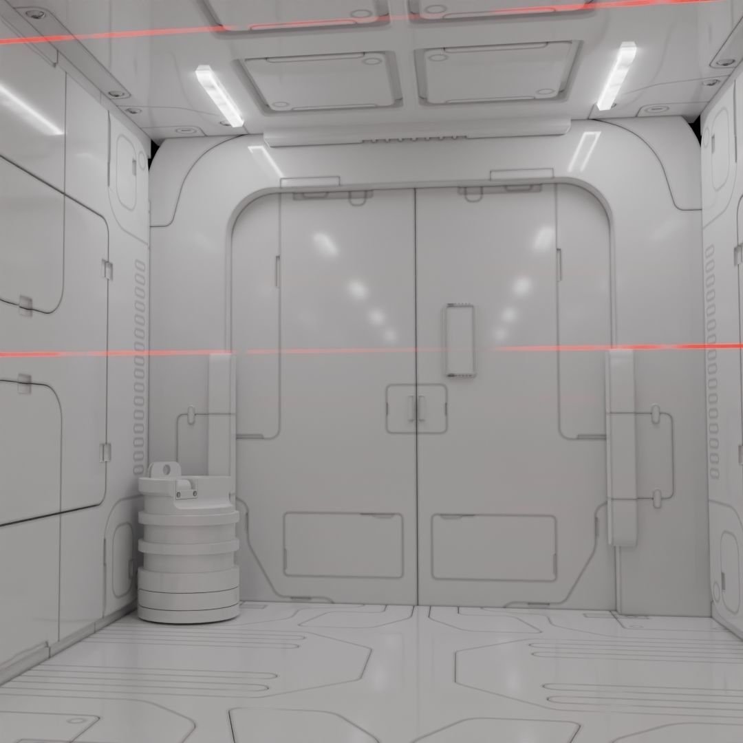 Sci-fi interior 3D model_2