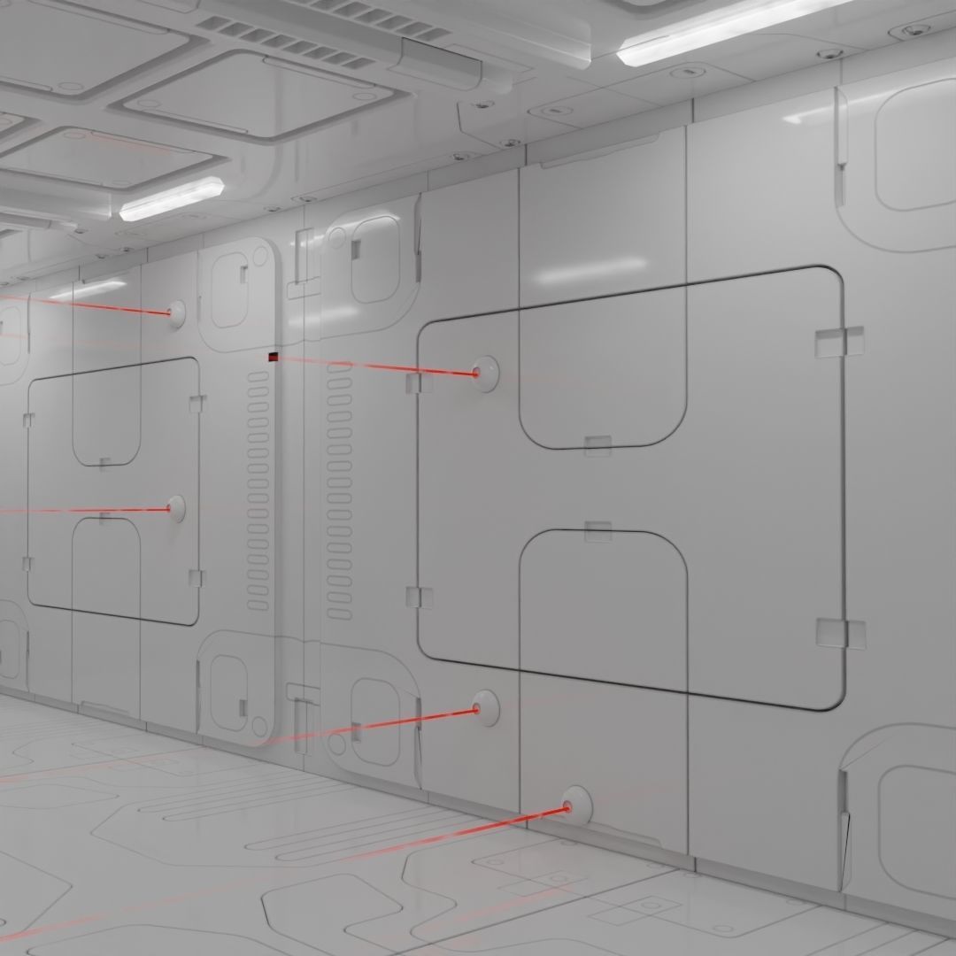 Sci-fi interior 3D model_5