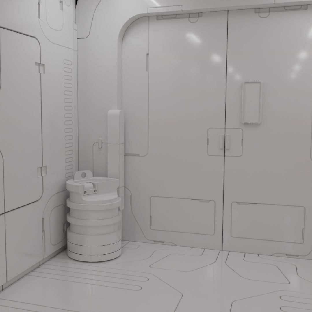 Sci-fi interior 3D model_4