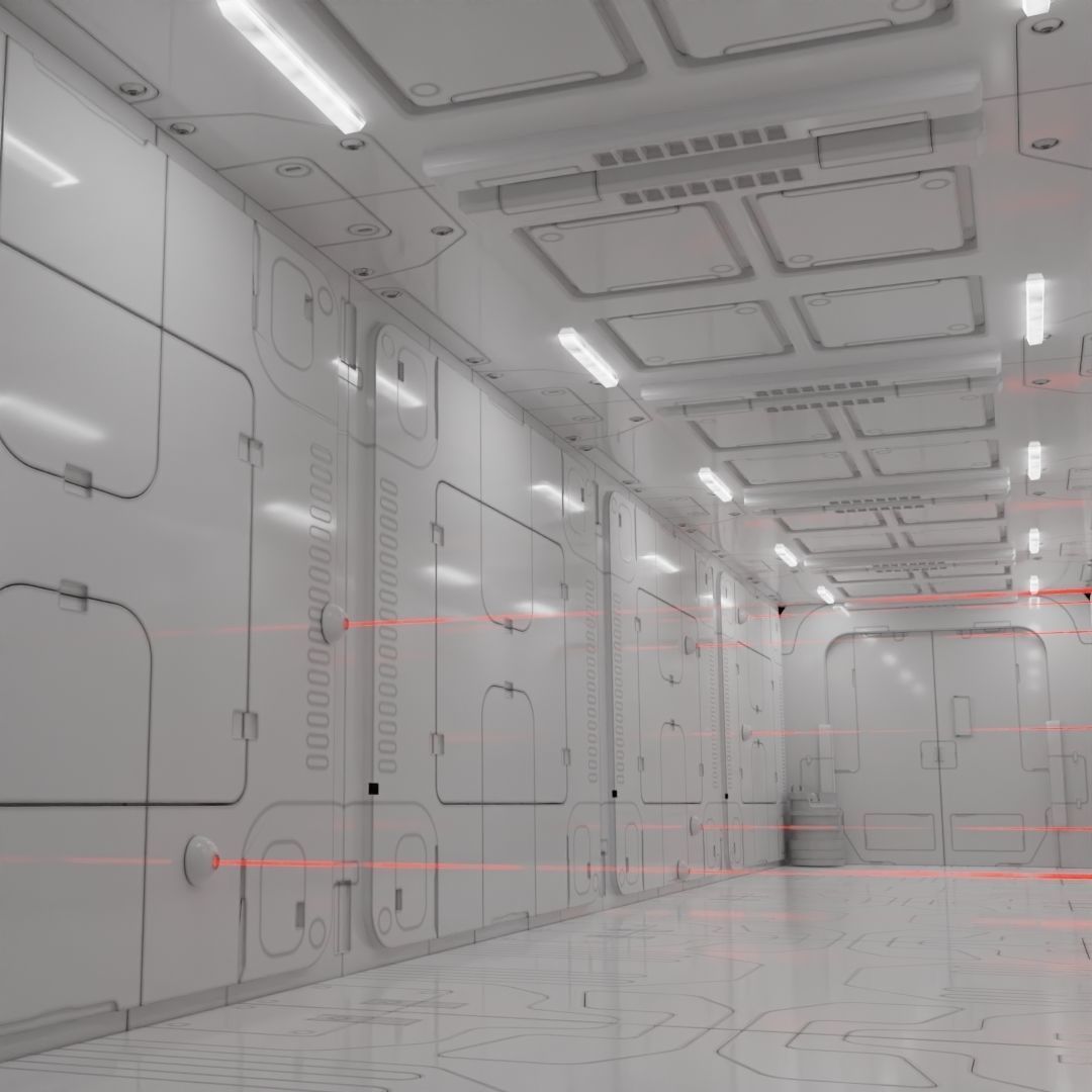 Sci-fi interior 3D model_1