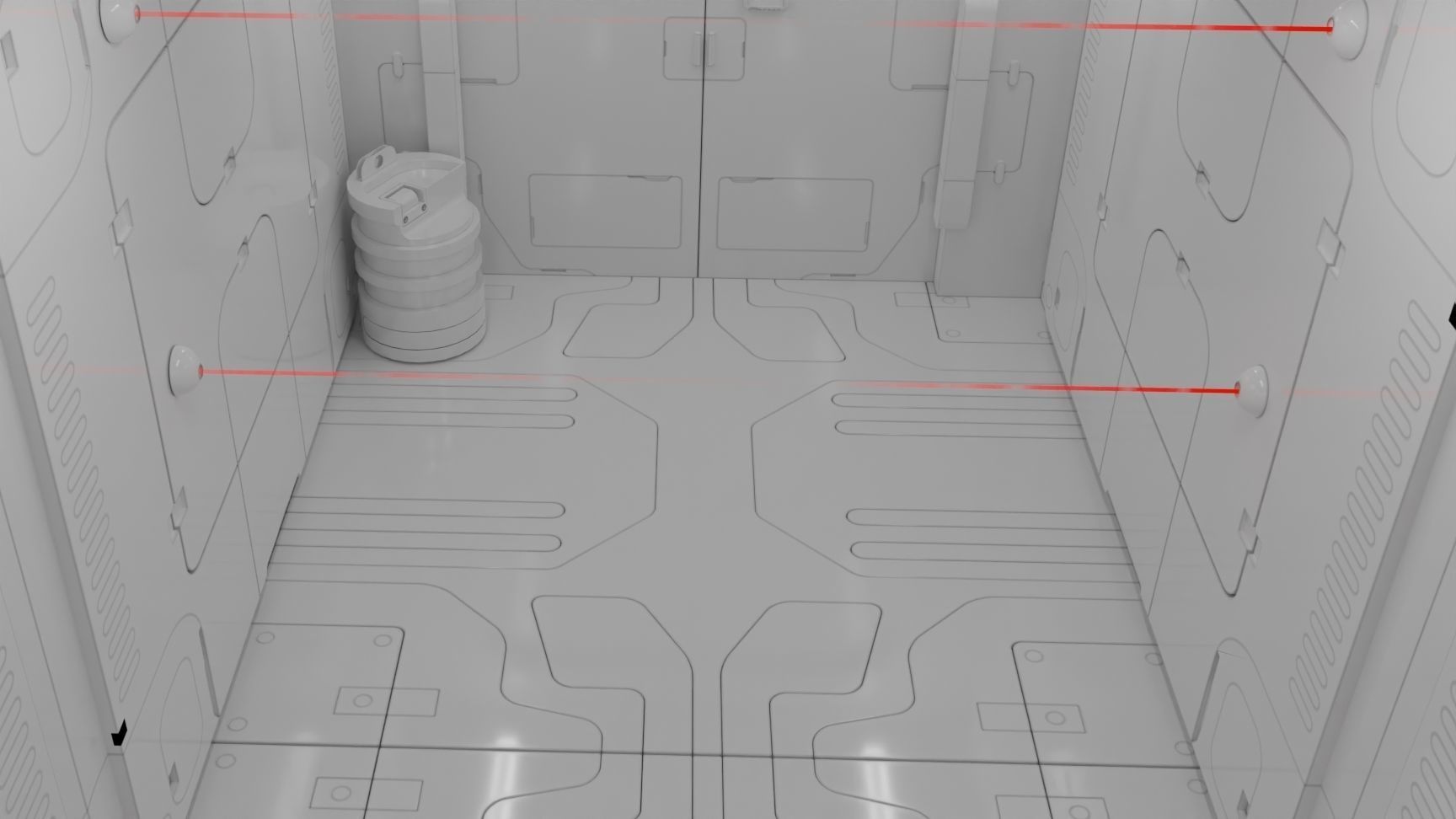 Sci-fi interior 3D model_8