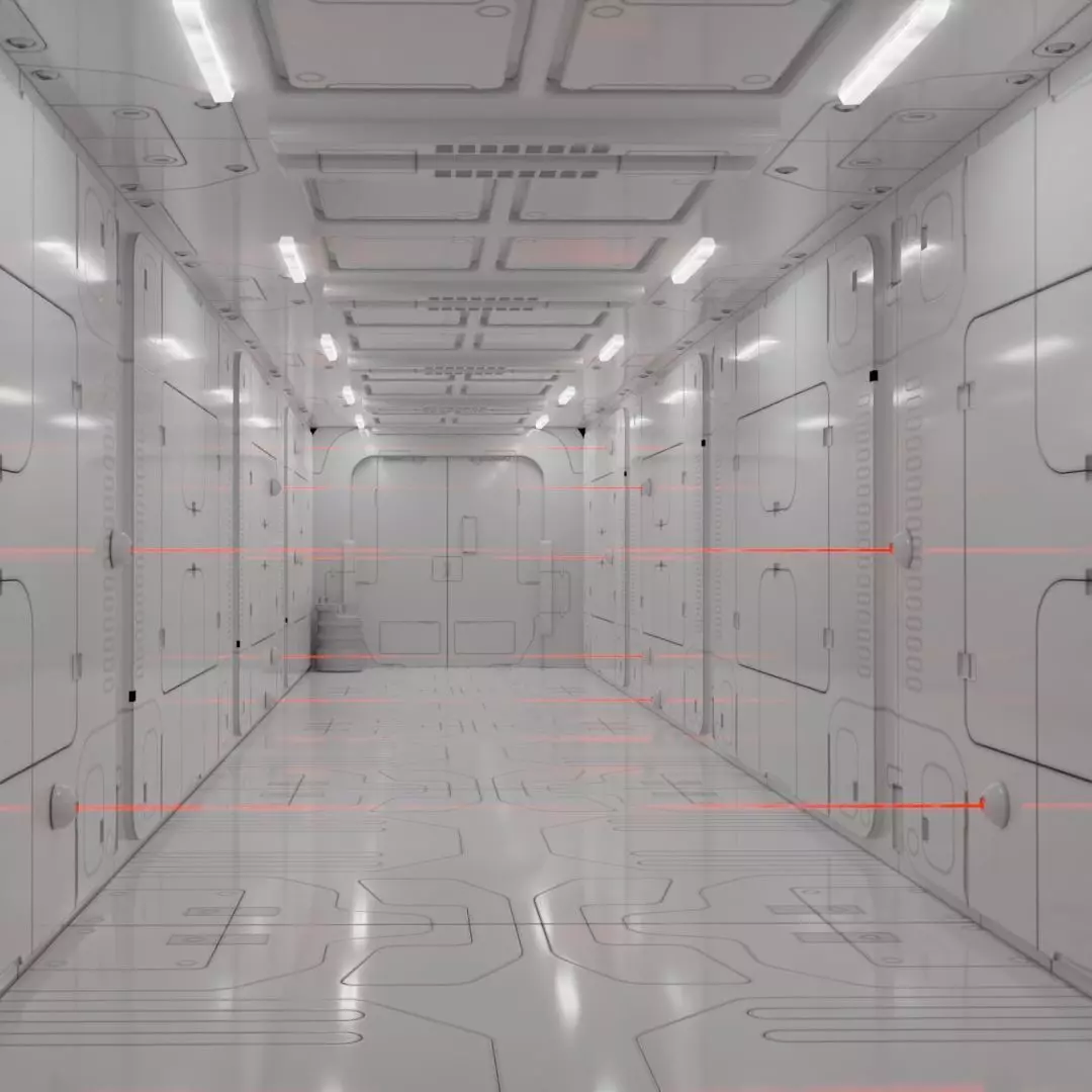 Sci-fi interior 3D model_0