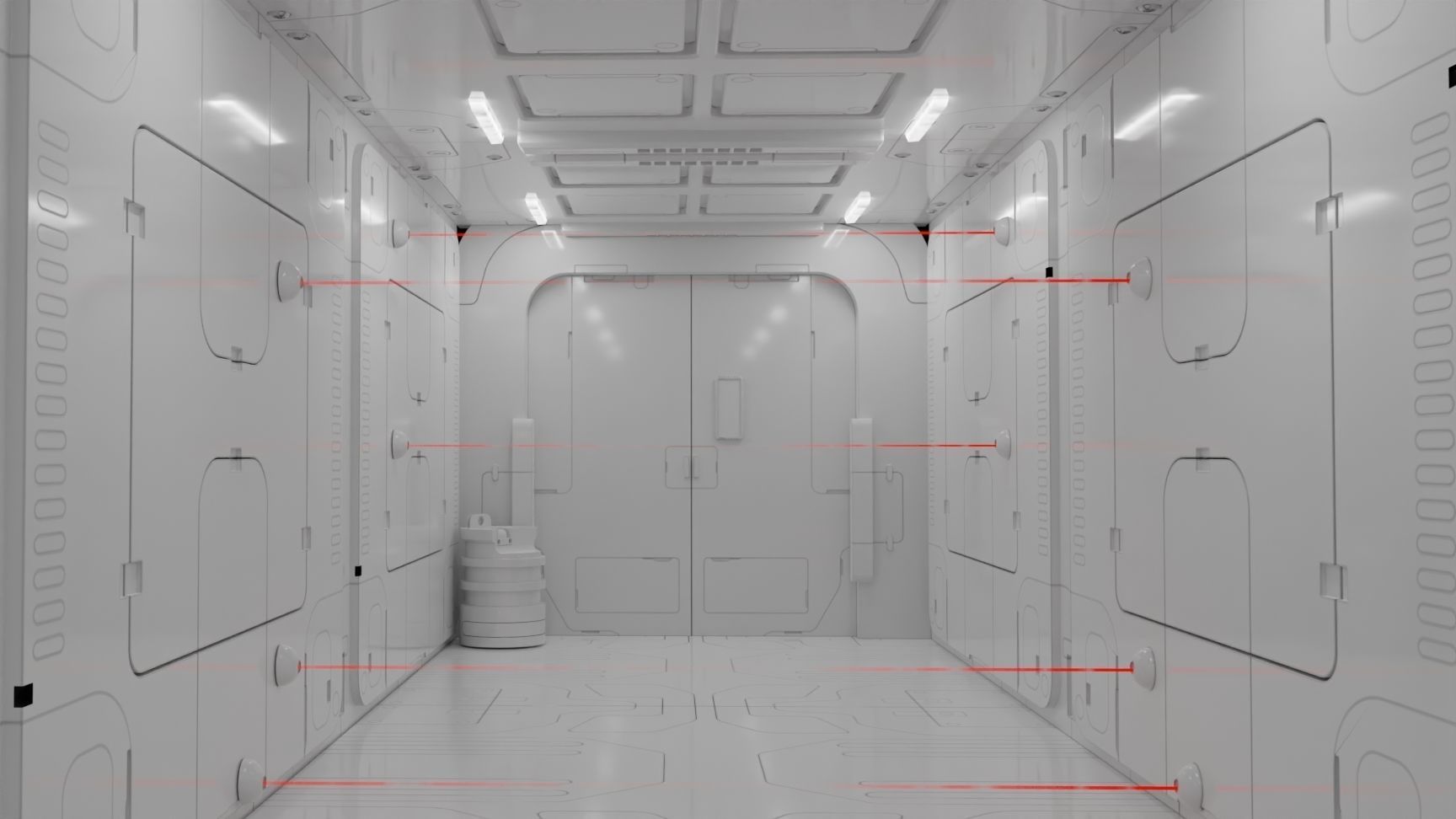 Sci-fi interior 3D model_7