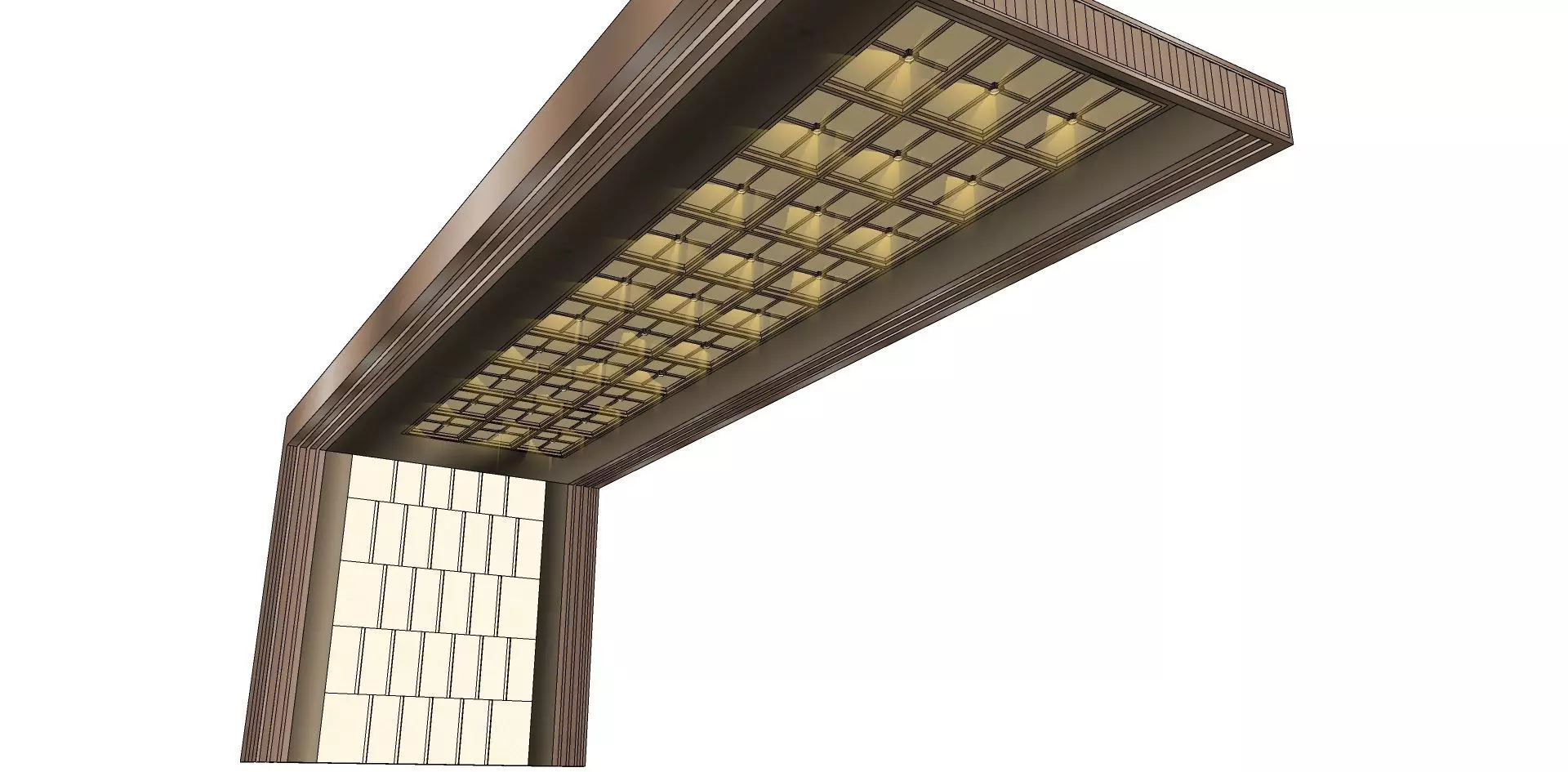 hanging shade cantilever 3d model 3D model_0