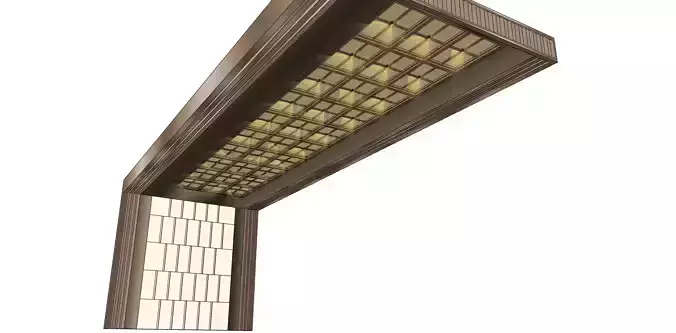 hanging shade cantilever 3d model 3D model