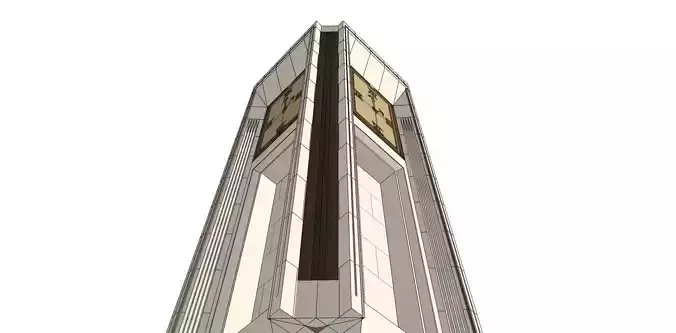 vernacular clock tower 3d model 3D model